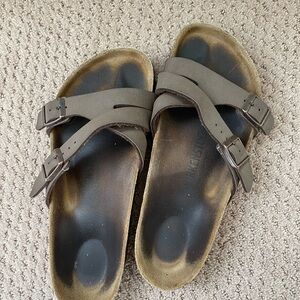 Birkenstock Taupe Double-Strap Sandals